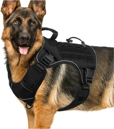 Vista 7 de AntiEscape Dog Harness for Large Breeds Padding Reflective Adjusting Chest Strap Pet Walking Gear for Outdoor Activity Dog Harness with Ergonomic