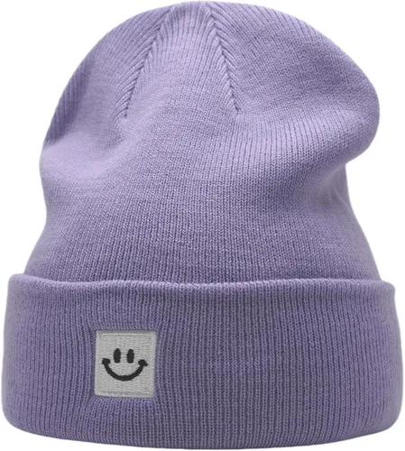 Vista 9 de 55cube Gorros de invierno unisex cálidos de punto grueso con puños Apricot Crush