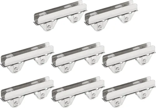 Vista 7 de uxcell Conjunto de rodillos para puerta corrediza de patio, rodamientos de bolas de rueda de puerta corredera, paquete de 2