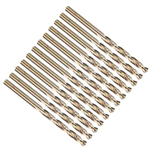 Vista 174 de PATIKIL Broca Jobber de 0.039 in, vástago recto M35 cobalto 5% acero de alta velocidad 135° acabado dorado para metal duro de acero inoxidable - 2