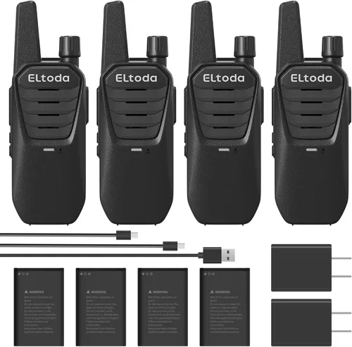 Vista 9 de E02 Walkie Talkies for Adults Rechargeable Two Way Radio