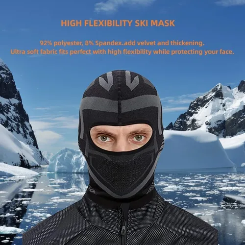 Vista 2 de Zsling Máscara de esquí, pasamontañas de invierno para hombres y mujeres, equipo de clima frío, esquí, snowboard, motociclismo