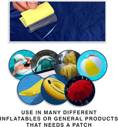 Vista 4 de Kit de reparación de piscina de vinilo, 2 parches adhesivos transparentes e impermeables para piscinas inflables, colchones de aire, juguetes