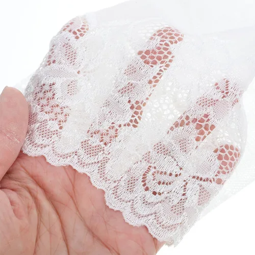 Vista 5 de SUPVOX Mangas elásticas de encaje transpirable para mujer, manga de protección solar con codera, ligera, patrón floral, mangas de protección solar