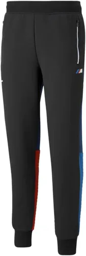 Vista 3 de PUMA Pantalones deportivos deportivos para hombre BMW M Motorsport con cierre ajustable Marina-azul estampado-rojo High Risk