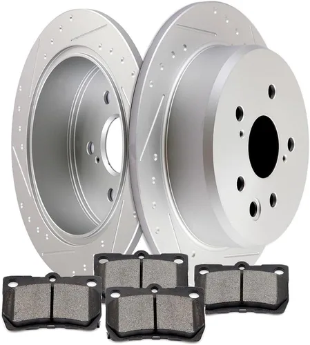 Vista 36 de SCITOO Kit de freno delantero Rotores de freno delantero y pastillas de freno de cerámica para Acura RSX 2003-2006