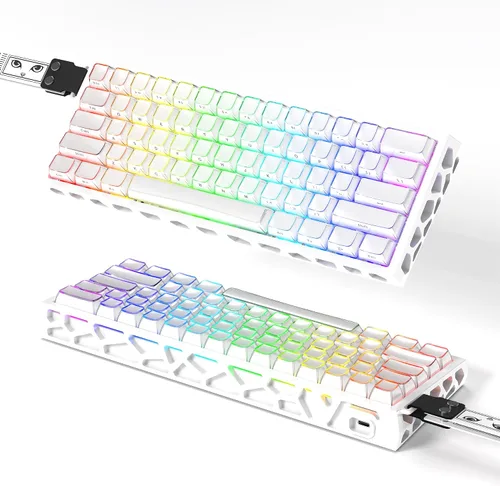 Vista 10 de BOYI H60Pro Magnetic Switch Gaming Keyboard,60% Hollow Aluminum Hall Effect Rapid Trigger Hot-Swap 8K Polling Rate 0.01mm RT RGB Wired Mechanical