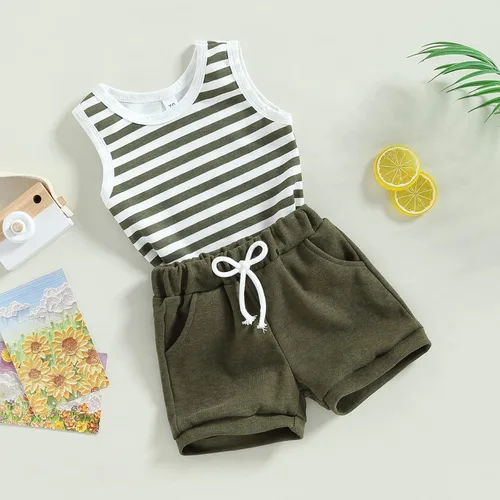 Vista 5 de Conjunto de 2 piezas de ropa de verano para bebés y niñas