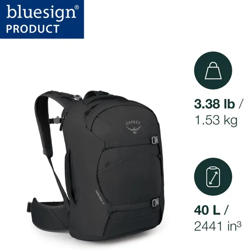 Vista 2 de Osprey Fairview 40L Mochila de viaje para mujer, color negro