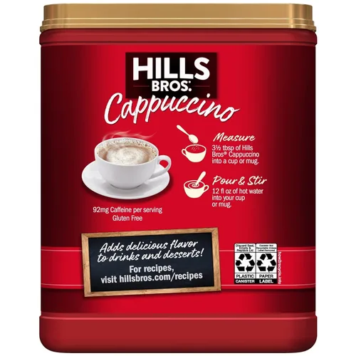 Vista 4 de Hills Bros. Café con Sabor (Cappuccino clásico, 14 onzas (paquete de 2))