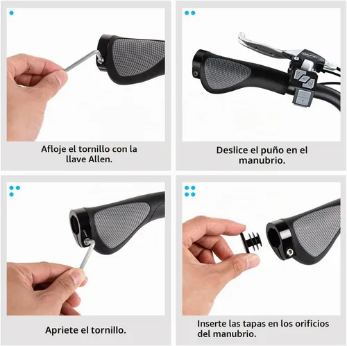 Vista 7 de Addmotor Agarres para manillar de bicicleta, protección de muñeca, textura suave, material de poliuretano, apto para manillar de bicicleta de 0.874