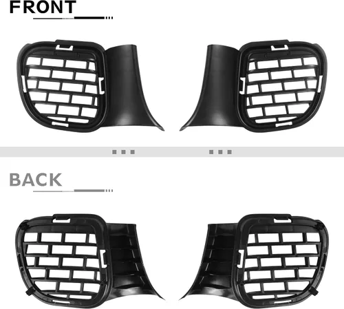 Vista 4 de Rejilla de cubierta de parachoques inferior delantera compatible con Dodge Challenger 2015-2022, accesorios de juego de parrilla