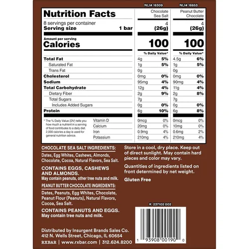 Vista 8 de RXBAR Minis - Barras de proteínas, snack de proteínas, barritas de aperitivos, paquete variado, caja de 7.3 onzas (8 unidades)