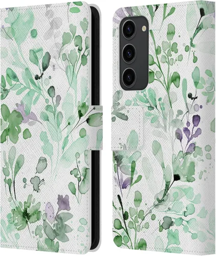 Vista 219 de Head Case Designs Officially Licensed Ninola Beige Wild Grasses Leather Wallet Case Compatible with Samsung Galaxy A07 4G