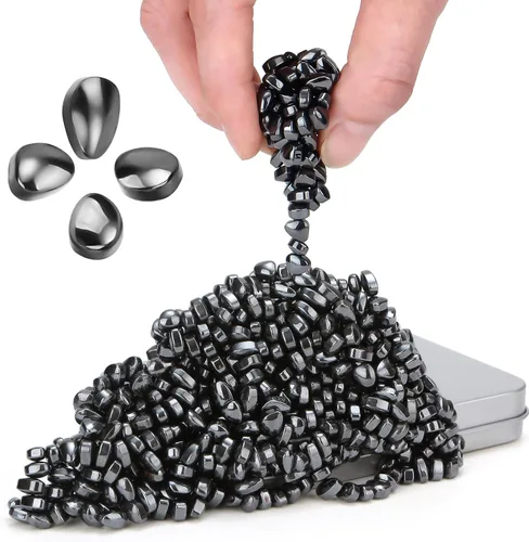 Vista 12 de Más de 300 masillas de ferrita originales de color negro, piedras sensoriales, para adultos para aliviar el estrés y el escritorio, artículos