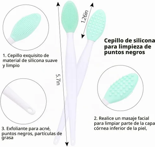 Vista 6 de Yokilly Kit de limpieza facial de silicona: Herramienta para el cuidado de Kit de 6 piezas