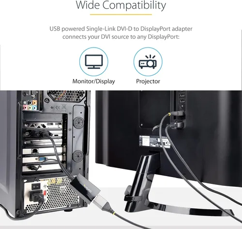 Vista 3 de StarTech Utilice este convertidor Dvi a Displayport para conectar su computadora Dvi a un Dp Monit