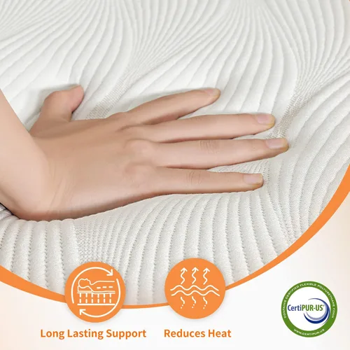 Vista 5 de ESHINE Base de cama ajustable Queen con colchón de 12 pulgadas, espuma viscoelástica híbrida (mediana), control remoto inalámbrico, instalación en 5