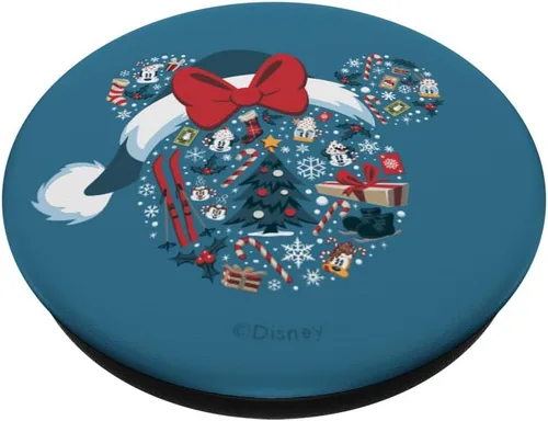Vista 2 de Disney Minnie Mouse Icon Winter Lodge Holiday PopSockets intercambiables PopGrip