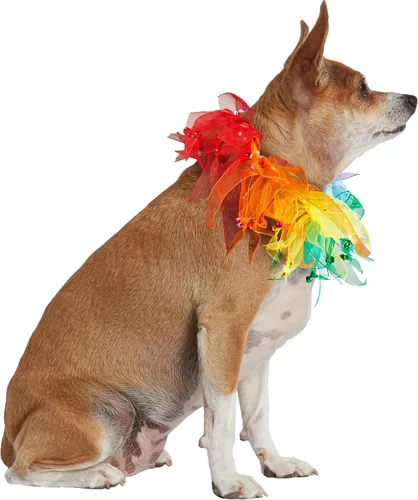 Vista 4 de Rubies Costume Company Fancy Rainbow Pet Collar, Varios