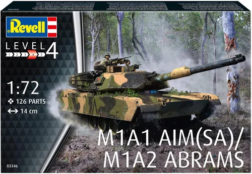 Vista 2 de Revell 03346 M1A2 Abrams Tank 1:72 Kit de modelo a escala