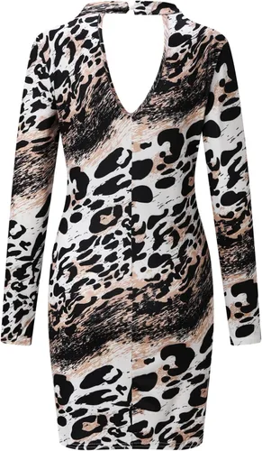 Vista 7 de Mini vestido ajustado de manga larga con estampado de leopardo para mujer 97