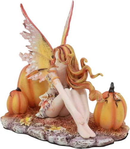 Vista 3 de Ebros Amy Brown - Estatua tribal de hada madrina con calabazas, 5 pulgadas de alto, fantasía, mítica, acuarela mágica, decoración coleccionable
