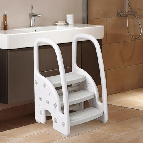 Vista 2 de GAOMON Taburete para niños pequeños, taburete de plástico para niños con Gris