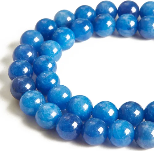 Vista 37 de 60 piezas de cuentas de turquesa africana natural de 6 mm, cuentas de piedras preciosas naturales, cuentas sueltas redondas para hacer joyas