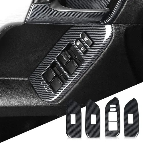 Vista 8 de Para Toyota Land Cruiser Prado 150 2010-2023 2020 2021 2022 Panel de control de botón de puerta interior Accesorios de modificación decorativa