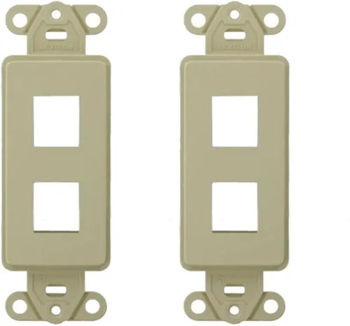 Vista 5 de Leviton QuickPort Decora Insert, 2 puertos, 41642-E, negro