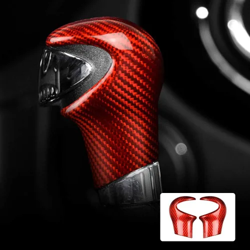 Vista 9 de AIRSPEED Cubierta de la perilla de la palanca de cambios de fibra de carbono, calcomanía interior para Mini Cooper F54 F55 F56 F57 F60 Accesorios