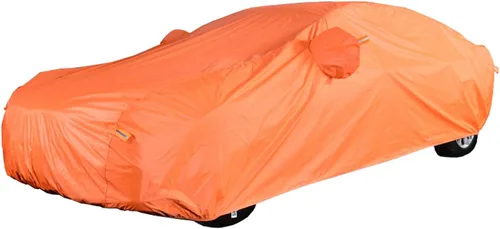 Vista 9 de Funda para automóvil compatible con Nissan March, cubierta completa para automóvil, transpirable y a prueba de polvo, resistente al viento, forro