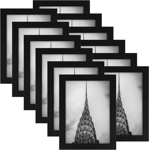Vista 12 de Marcos para fotos de 4 x 6 pulgadas negros, juego de 12 para decoración de pared, galería, collage, marcos para fotos o exhibición en mesa