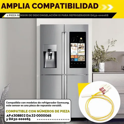Vista 2 de DA32-00006S Reemplazo para sensor de descongelación de refrigerador Samsung