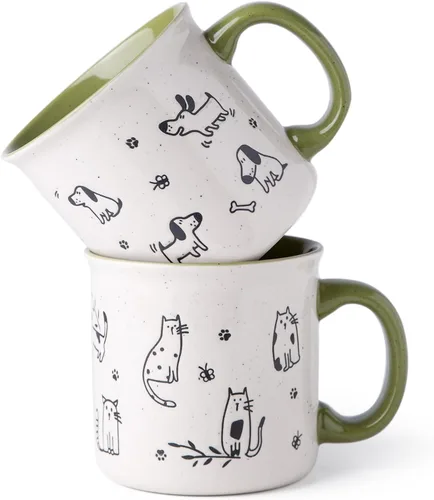 Vista 9 de AmorArc Juego de 2 tazas de café de cerámica grandes de 22 onzas, tazas de gran tamaño con mango grande para hombres, mujeres, papá, mamá, taza