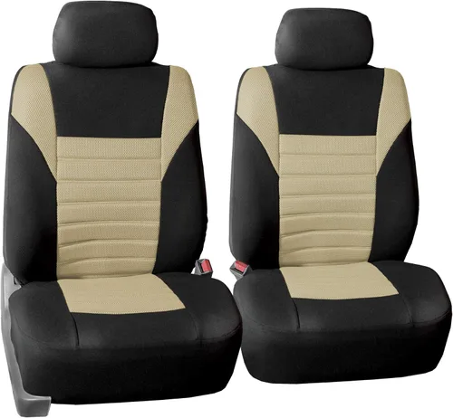 Vista 10 de TLH - Fundas de asiento automotrices de malla de aire 3D, solo para asientos delanteros, compatibles con bolsa de aire, ajuste universal para Gris
