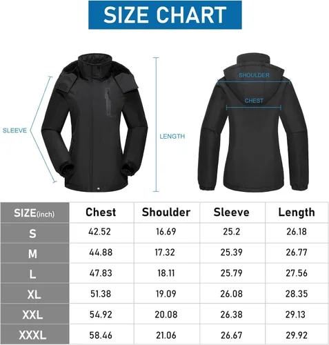 Vista 6 de GOLDEN CAMEL Women's Winter Jacket Windproof Ski Snow Jacket Waterproof Thicken Parka Rain Jacket Warm Puffer Coat