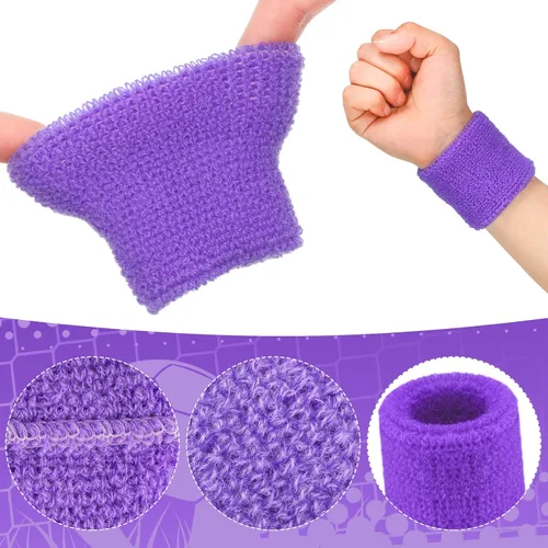 Vista 3 de Hungdao Pulseras para niños, coloridas bandas deportivas para sudar, atléticas, baloncesto, fútbol, fiestas, regalos para niños, actividades al aire