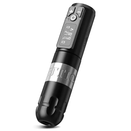 Vista 9 de Ambition Soldier - Bolígrafo rotativo de batería para tatuajes con cartucho, máquina de tatuaje con motor sin núcleo de 2400 mAh, fuente