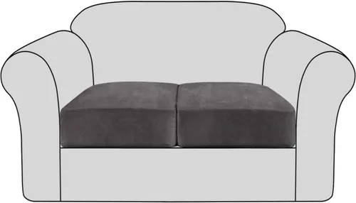 Vista 14 de Fundas de cojín elásticas de terciopelo para sofá, fundas de cojín de felpa suave, protector de muebles, funda de cojín antideslizante con parte