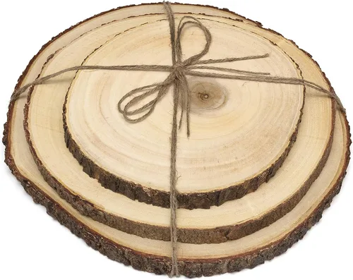 Vista 2 de Bandeja Lipper International de corteza de árbol de acacia para servir queso, galletas y aperitivos