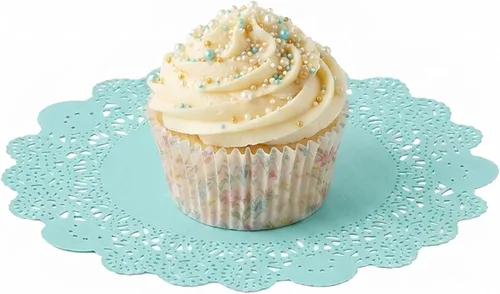 Vista 16 de Restaurantware Pastry Tek Blondas de Encaje de 4 x 4 Pulgadas 100 Vajilla Decorativa - Blondas de Mesa Desechables Redondas de Papel Negro