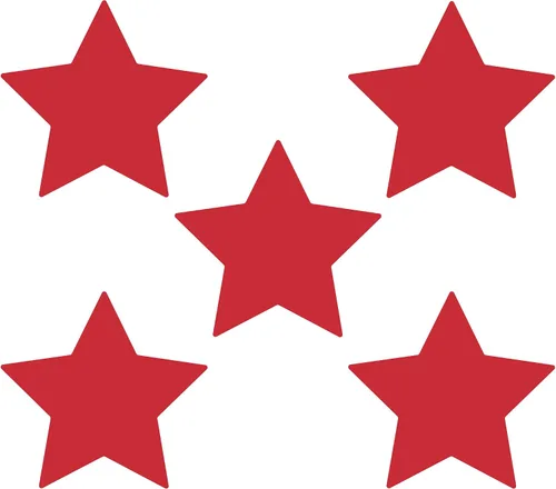 Vista 50 de LiteMark Calcomanías de vinilo mate extraíbles con diseño de estrella Blanco