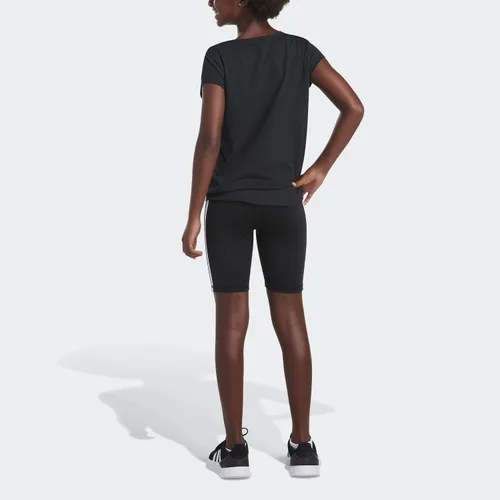 Vista 5 de adidas Pantalones cortos de bicicleta de 3 rayas con cintura desmontable para niñas