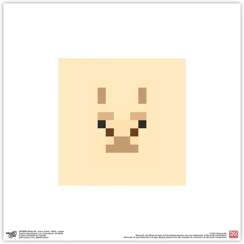 Vista 10 de Trends International Gallery Pops Minecraft: Pixeles icónicos - Mobs - Arte de pared de llama, versión enmarcada en negro, 12 x 12 pulgadas