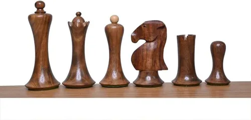 Vista 2 de Ulbrich Series - Juego de ajedrez de madera con 2 reinas adicionales, estilo moderno con peso TAJ CHESS STORE