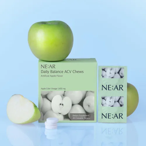 Vista 7 de NE:AR Daily Balance ACV Masticables – 1,530 mg de vinagre de sidra de manzana – 10 ingredientes sinérgicos y 10% de acidez total – K-Chewables