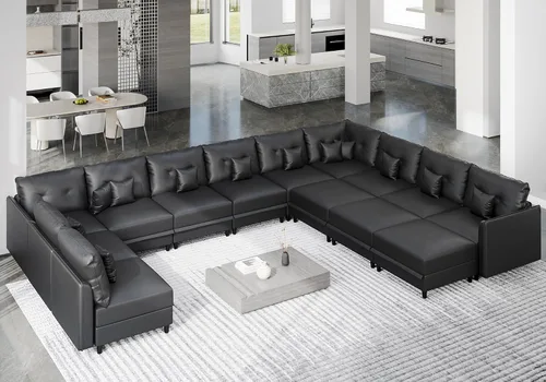 Vista 21 de LLappuil Sofá modular modular grande de 21 asientos con almacenamiento Gris