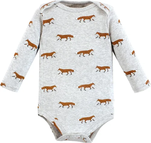 Vista 7 de Hudson Baby baby-boys Cotton Long-sleeve Bodysuits 5-pack